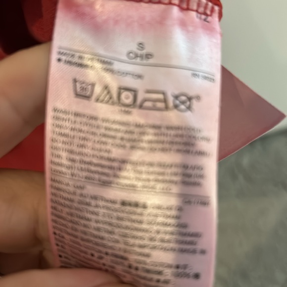 Gap Red Long Sleeve Henley Size Small 100% Cotton Unisex - Picture 5 of 6